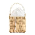 thumbnail image 2 of Xingzhi Rattan Handbag for Women Bucket Bag Top Handle Purse for Summer Beach Square, 2 of 5