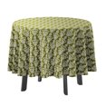 thumbnail image 1 of Vargottam Indoor/OutdoorRoundTablecloth 58 poucesTableau imperméable à l'eauPatioTableCouleurs,printemps/été pour arrière-cour CircularTable/Bbqs/Picnic -Olive Green, 1 of 8