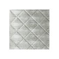 thumbnail image 1 of Fasade Panneau Mural Matelassé Crosshatch Argenté Échantillon 12 Pouces x 12 Pouces, 1 of 1