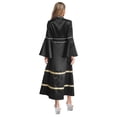 thumbnail image 2 of TiaoBug Clergy Robe for Women Long Sleeve Buttons Cassock Pulpit Church Minister Pulpit Robe Liturgical Vestments Black L, 2 of 7