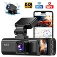 thumbnail image 1 of REDTIGER Dash Cam Front and Rear, 4K Dash Cam with 64GB Card Built-in WiFi & GPS, 4K/2.5K Front+1080P Rear Dash Camera with View Night Vision, LCD Screen Display, Loop Recording,Black, 1 of 9