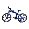 thumbnail image 2 of Blue Alloy Simulation Bicycle Model 1:10 Scale Mini Bike Toy Foldable Mountain Bike - Blue, 2 of 6