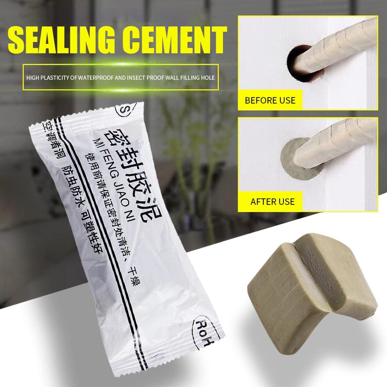 New Type Water Proof Sealant Mastic,Quickly Sealed All Kinds Of Holes And Gaps: HOLE, CRACKS, PIPE HOLE, WALL HOLE.etc