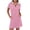 Pink, variant on WRKEKC Women's Solid V Neck Tennis Dress Short Sleeve Pocket Shirt Dress Golf Summer Mini Dress