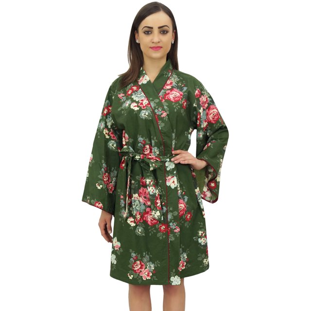 Bimba Kimono à Imprimé Floral pour Femme, Robe à Manches Longues, Tenue de Nuit pour Demoiselle d'Honneur-24