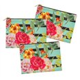 thumbnail image 1 of Soimoi Green Rayon Fabric Stripe & Grandiflora Roses Floral Print Sewing Fabric Yard 42 Inch Wide, 1 of 3
