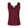 thumbnail image 4 of Annhoo Summer Ribbed Tank Tops for Women V Neck Sleeveless Tees Lounge Slim Solid Color Going out T Shirts, 4 of 5