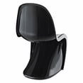 thumbnail image 4 of Heavenly Collections | Modern S-Shaped Plastic Dining Chairs (Set of 4) - Mid-Century Retro High Gloss Black Cantilever Side Chairs for Kitchen & Dining Area, 4 of 9