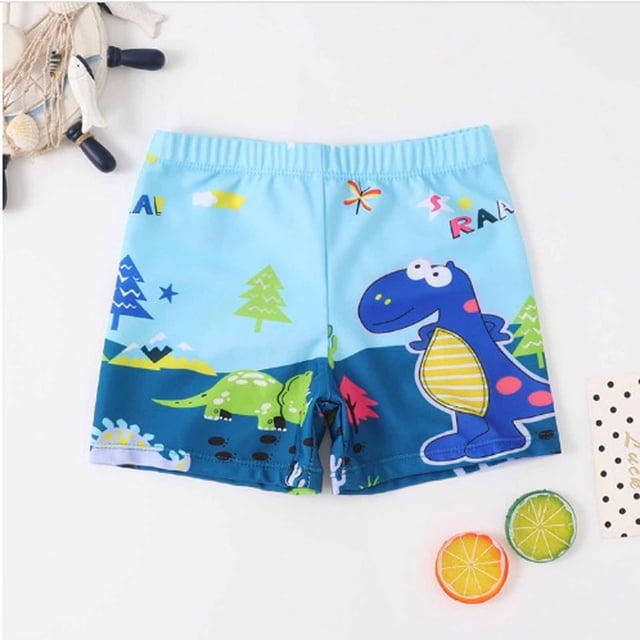 LSLJS Maillot de Bain Garçon Maillot de Bain pour Enfants Short de Bain Imprimé Short de Bain à Angle Plat avec Cordon de Serrage, Short de Bain Garçon