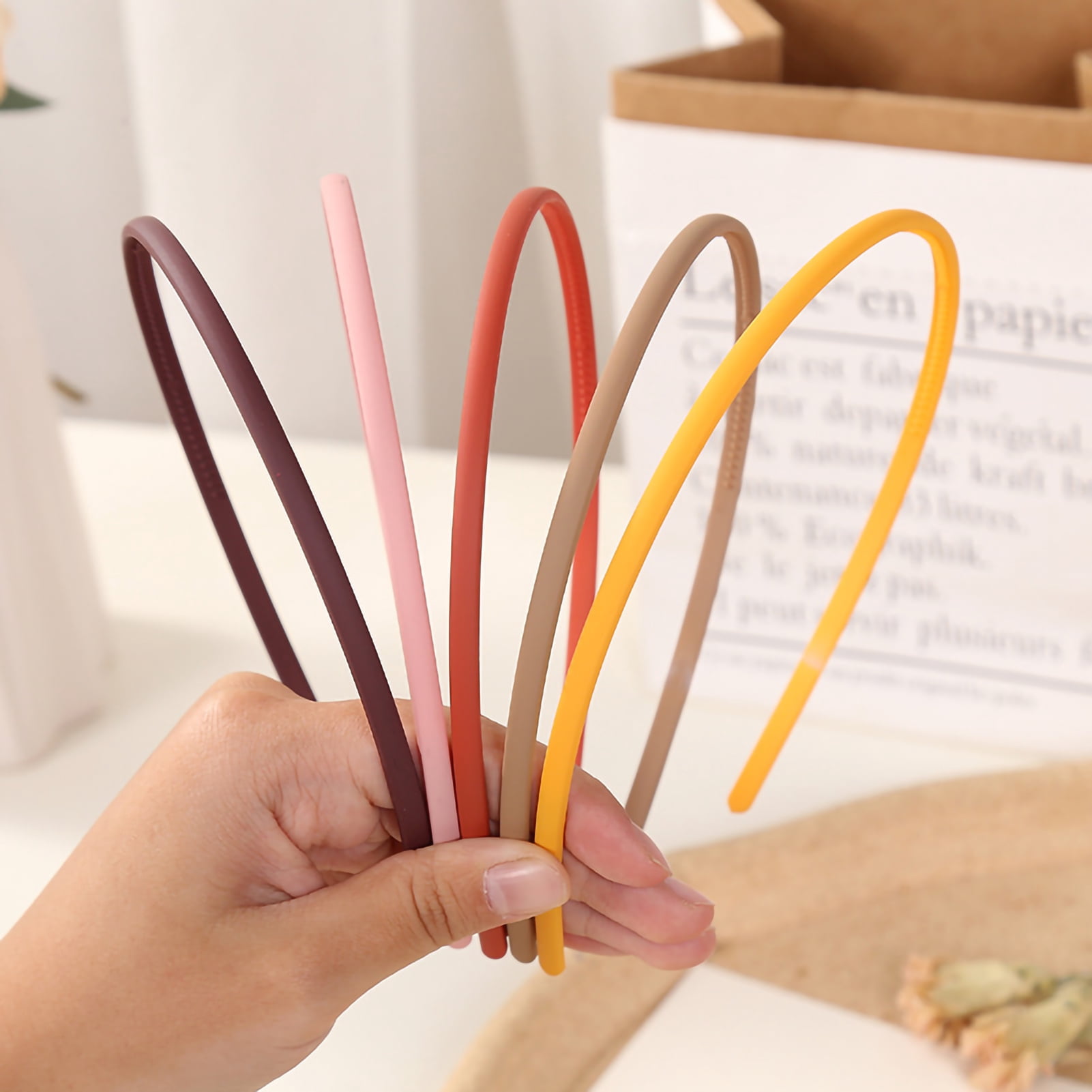 Matte Headband Women Hairband Fashionable Hairband Hair Hoop Matte Headband Women Pure Color Simple Elegant Hairband Hair Accessory For Holiday Party Dating 0.5cm