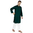thumbnail image 2 of Atasi Ensemble Kurta Pyjama 2 Pcs pour Homme, Col Henley, Kurta Long Décontracté, 2 of 7
