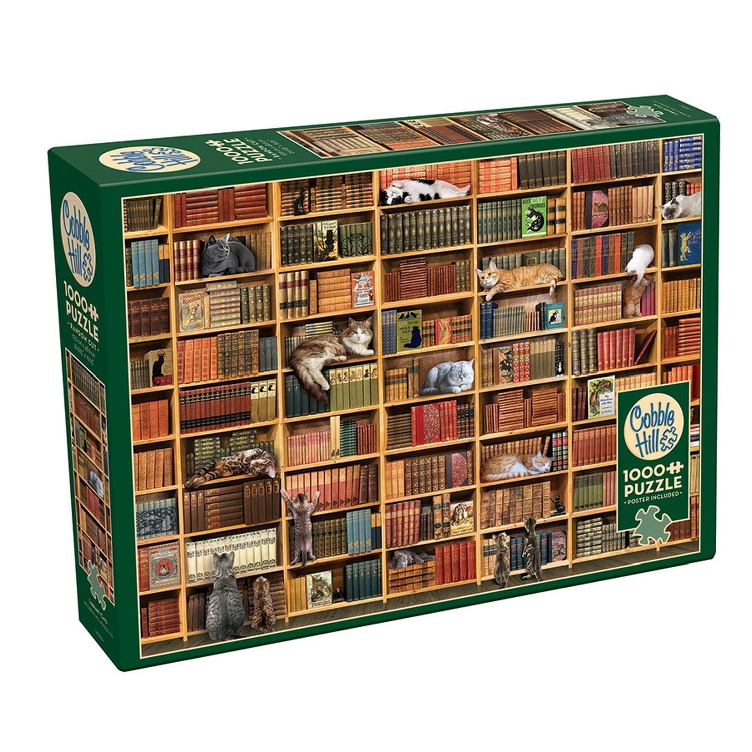 Cobble Hill Jigsaw Puzzle - The Cat Library, 1000 Piece Puzzle