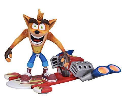 NECA Crash Bandicoot - 7? Scale Action Figure - Deluxe Crash with Jet Board