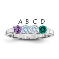 thumbnail image 1 of Sterling Silver Rhodium-plated Family Jewelry Mounting Size 8, 1 of 1