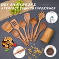 thumbnail image 3 of ​9-Piece Wooden Spoons for Cooking-Comfort-Grip Wooden Utensils for Cooking-Smooth Finish Wooden Cooking Utensils with Utensils Holder-Wooden Kitchen Utensil Set with Spoon Rest & Hooks, 3 of 6