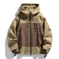 thumbnail image 2 of Pisexur Veste Coupe-Vent Homme Mode Décontractée Plein Air Travail Sac Manches Longues à Capuche Manteau/veste Décontracté Veste Randonnée Veste Homme Imperméable Veste Homme, 2 of 9