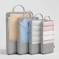 thumbnail image 3 of Packing Cubes for Travel 4-Piece Travel Compression Package Cube Set Space Saving Luggage Manager Mesh Bag Easy Travel Packagingcompression Packing Cubes, 3 of 6