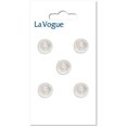 thumbnail image 1 of LA VOGUE 2-Hole Button 12 mm (0.47 in), White, 1 of 2