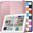 thumbnail image 1 of iPad PRO 1st Gen 2015 12.9 Inch [ 1 Gen ] A1652 A1584 ML0H2LL/A ML0G2LL/A ML0N2LL/A ML0Q2LL/A ML0R2LL/A ML0V2LL/A ML0U2LL/AiPad Cover with Translucent Frosted Hard Back - Rose Gold, 1 of 8