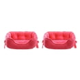thumbnail image 2 of maskred Raised Rim Dog Bed Snug Sleeping Spot For Beloved Pet Two Size For Choice Polyester Dog Kennel Pet Bed Washable Dog Bed rose red S 2Set, 2 of 6