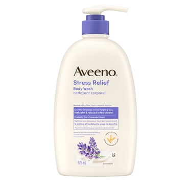 Aveeno Stress Relief Body Wash, Lavender, Chamomile, Ylang Ylang Oil, Oat, Skin Cleanser