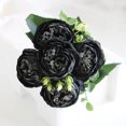 thumbnail image 1 of Staron Peonies Artificial Flowers Black Bouquets Silk Fake Flowers for Centerpiece Table Decorations Home Wedding Spring Decor, 1 of 5