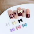 thumbnail image 3 of 50Pcs Manicure Decor Three-dimensional Non-Fading Anti-drop Flat Base DIY Resin Bow Fingernail Manicure Decoration Manicure Store Supply, 3 of 10