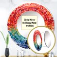 thumbnail image 3 of Designart « Euphonie de Méditation Colorée de l'Esprit » Miroir Rond Grand Multicolore Abstrait - Décor Mural Miroir Rond - Miroir Rond Imprimé Traditionnel 23 Pouces x 23 Pouces Pouces, 3 of 5