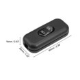 thumbnail image 2 of Unique Bargains Inline Cord Switch On-Off DPST Lamp Light Rocker Switch AC 250V 6A Black 2pcs, 2 of 3