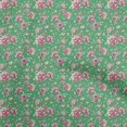 thumbnail image 1 of oneOone Polyester Spandex Tissu Vert à Fleurs Tissu pour Robe Tissu Imprimé Tissu au Mètre 56 Pouces de Large, 1 of 4