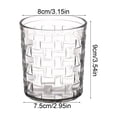thumbnail image 3 of Transparent Plastic Mouthwash Cup, Wide Mouth Thickened Cup for Toothbrushing, Rattan Woven Design Multi-Purpose Drinking Cup for Home, Bar, Kitchen - Lightweight and Easy to Clean, 3 of 6