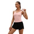 thumbnail image 3 of Charmo Women's Scoop Neck Ribbed Tank Tops Slim Straps Cropped Tops Built in Bra, 3 of 5