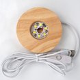 thumbnail image 1 of Light Base Ball Wood Light Holder Decoration Light Mold Lamp Storage Tray, White Light 80mm Light Base, 1 of 7
