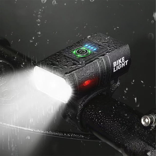 Dvkptbk Outdoor Light Bicycle Aluminum Alloy Headlights Near and Far Light Outdoor Riding Lights USB Charging Front and Rear Lights Bicycle Accessories