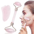 thumbnail image 1 of 2PIC Rouleau de Masseur Facial en Jade Naturel Grattant Guasha Planche Liftant pour le Visage Utilisation Appareils de Beauté, 1 of 5