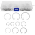 thumbnail image 1 of AURARMLET Assortiment de Bagues à Pression 150 Pcs Bagues de Retenue en Acier Inoxydable 304 Antirouille pour Pièces de Machine, 1 of 6