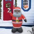 thumbnail image 2 of Jeco Géant Résistant aux Intempéries Polyester Gonflable LED Noël Gris Barbe Père Noël, 2 of 9
