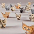 thumbnail image 2 of WJCA Foldable Cat Origami Paper Set, 50-Sheet Craft Kit for Adults and Kids, Fun DIY Activity & Desk Decor(3pcs), 2 of 7