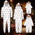 thumbnail image 4 of Kid Kids Matching Romper Print Long Sleeve Jumpsuit for Family Holiday Wear,Matching Pajamas, 4 of 6