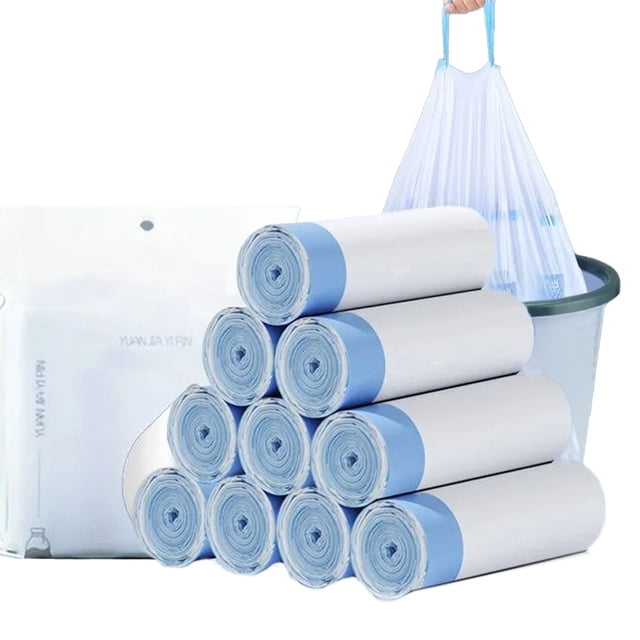 Meitianfacai Tall Kitchen Drawstring Trash Bags 4 Gallon 150 Count Drawstring Small Trash Bags For Bathroom Kitchen Bedroom Office Easy To Separate