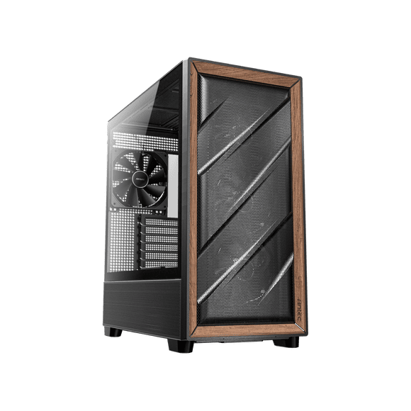 Antec FLUX Mid-Tower E-ATX PC Case with Wood Frame and Mesh Panels