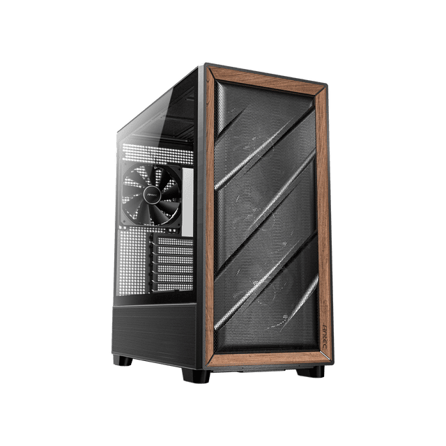 Antec FLUX Mid-Tower E-ATX PC Case with Wood Frame and Mesh Panels