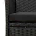 thumbnail image 5 of vidaXL Garden Chairs with Cushions 4 pcs Poly Rattan Black, 5 of 5