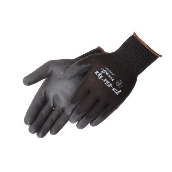 Liberty P-Grip Gant Ultra Mince en Polyuréthane Enduit de Paume avec Coquille en Nylon/Polyester de Calibre 13, Petit, Noir (Lot de 12)