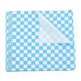thumbnail image 1 of Uxcell 200Pcs Square Checkered Pattern Wax Paper Sheets 8" x 8" Blue, 1 of 7