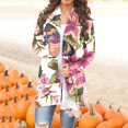 thumbnail image 2 of Cardigan à Manches Longues pour Femmes, Cardigan Veste Haut à Manches Longues à Imprimé Floral à la Mode en Liquidation, 2 of 5