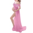 thumbnail image 4 of Robe Traînante Sans Manches en Maille de Maternité - Robe de Séance Photo d'Allaitement pour Femmes Enceintes, 4 of 4