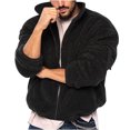thumbnail image 2 of RKSTN Jackets for Men Pullover Sweater Stand Collar Elastic Solid Color Half Sweater For Stand-up Collar Sweater Fall and Winter Long Sleeve Jacket Coats, 2 of 6