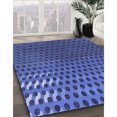 thumbnail image 3 of Ahgly Company Machine Washable Indoor Rectangle Transitional Blue Area Rugs, 7' x 10', 3 of 7