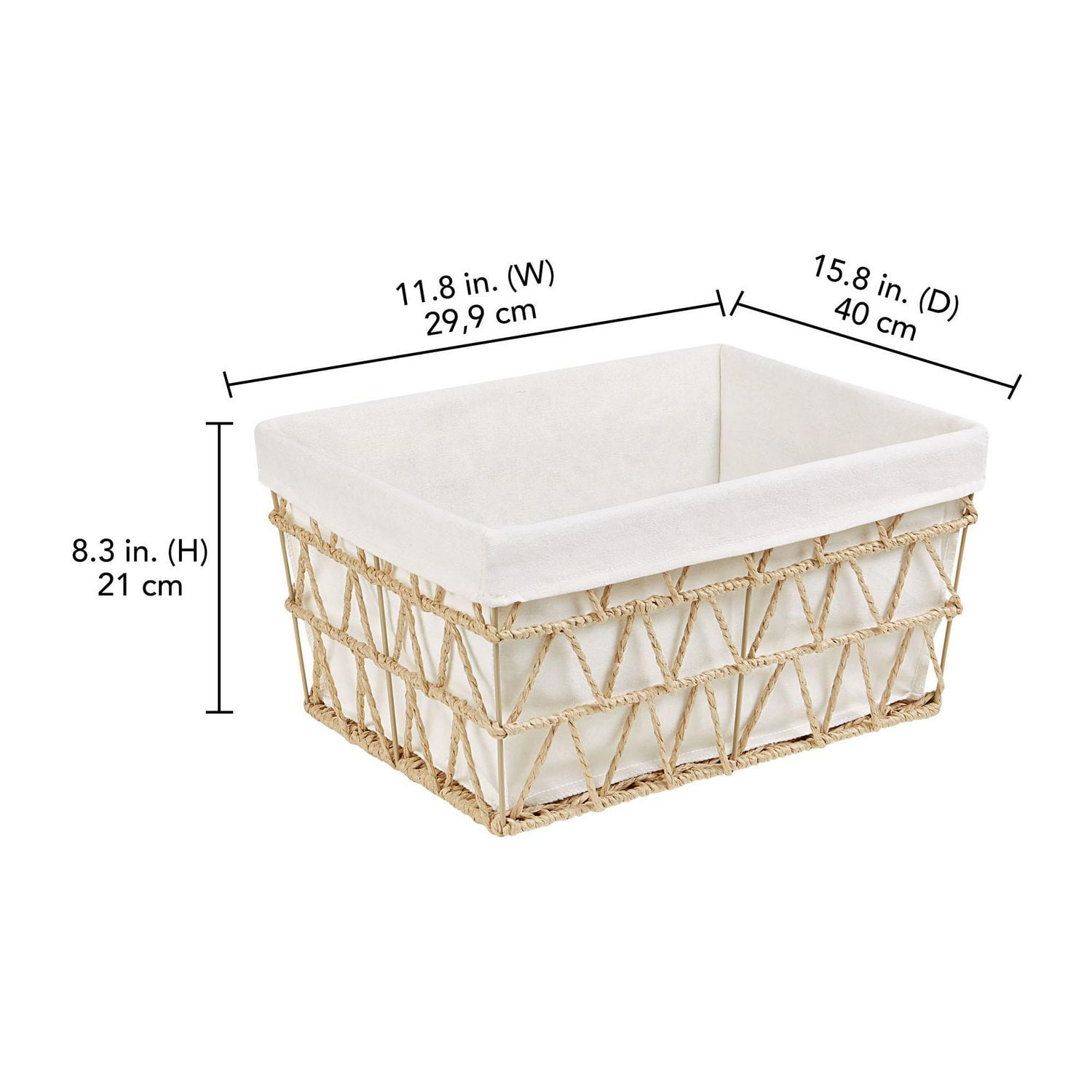 Hometrends Panier en papier roulé doubl